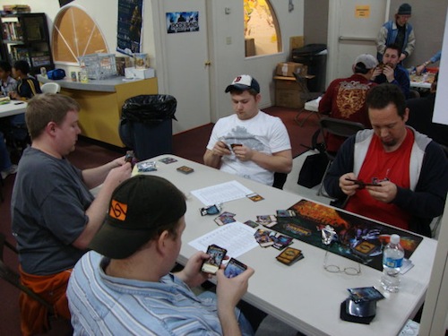 Chris playing wowtcg